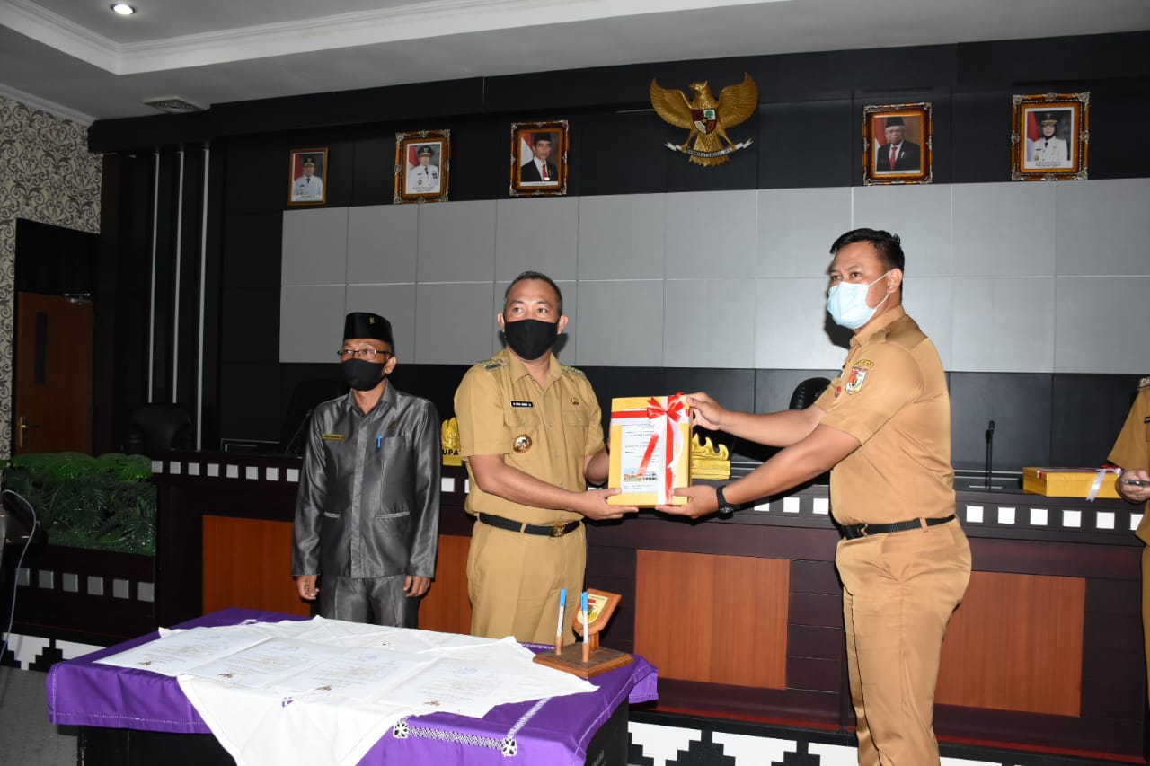 Bupati Tulang Bawang Barat Umar Ahmad terima WTP ke -9 dari BPK RI